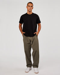 Man wearing AfterDark ZeroCrease Regular Tee - Black | Model:Albert | Size:M | Thumbnail Index: 4