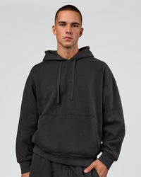 Man wearing Base Oversized DC Hoodie - Onyx | Model:Albert | Size:M | Thumbnail Index: 3