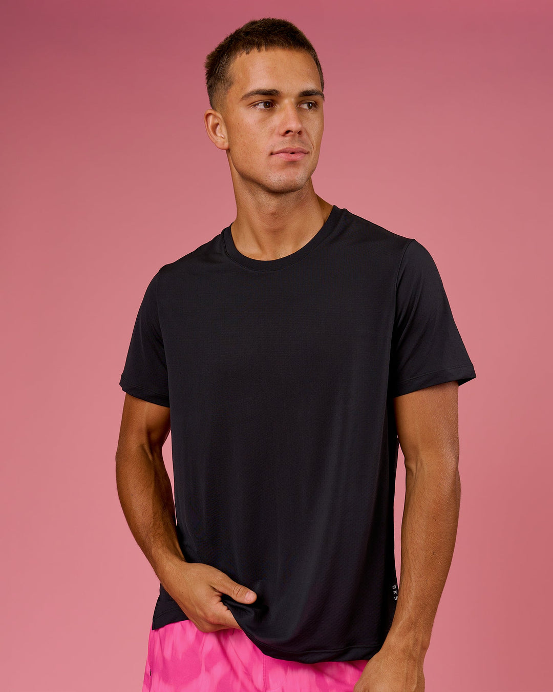 Man wearing BCAM Rep Training Tee - Black | Model:Albert | Size:M - view 3