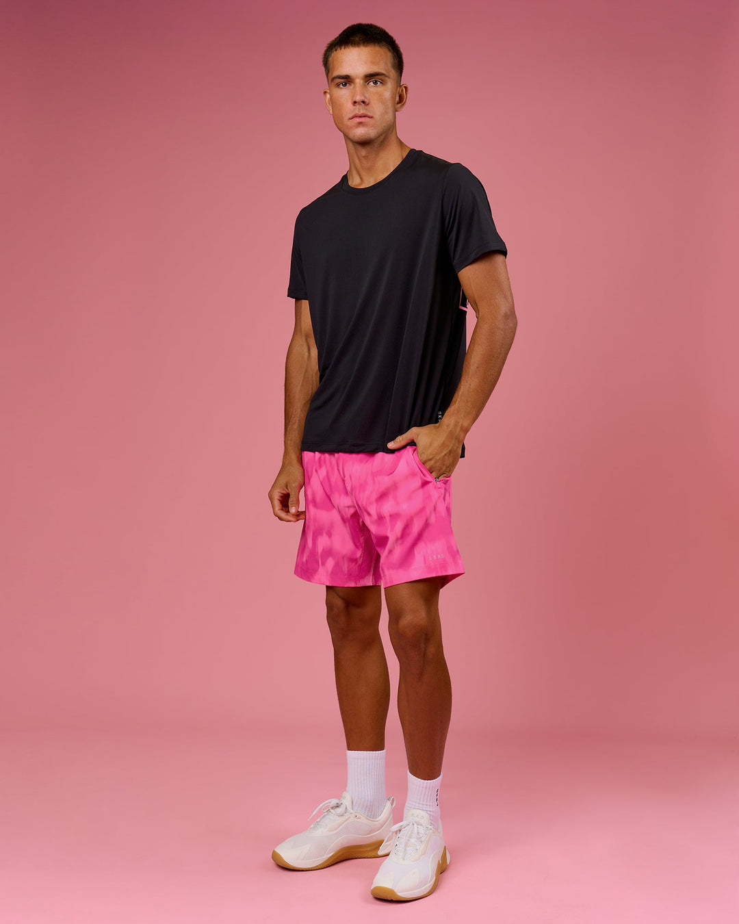 Man wearing BCAM Rep Training Tee - Black | Model:Albert | Size:M - view 5