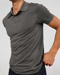 Man wearing Drive Seamless Polo - Dark Storm | Model:Albert | Size:M | Thumbnail Index: 1