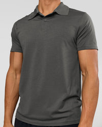 Man wearing Drive Seamless Polo - Dark Storm | Model:Albert | Size:M | Thumbnail Index: 7