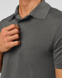 Man wearing Drive Seamless Polo - Dark Storm | Model:Albert | Size:M | Thumbnail Index: 8