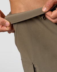 Man wearing Functional Cargo 6" Short - Walnut Grey | Model:Albert | Size:M | Thumbnail Index: 13