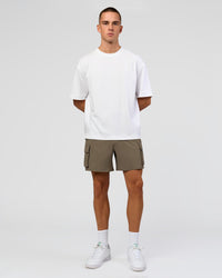 Man wearing Functional Cargo 6" Short - Walnut Grey | Model:Albert | Size:M | Thumbnail Index: 1