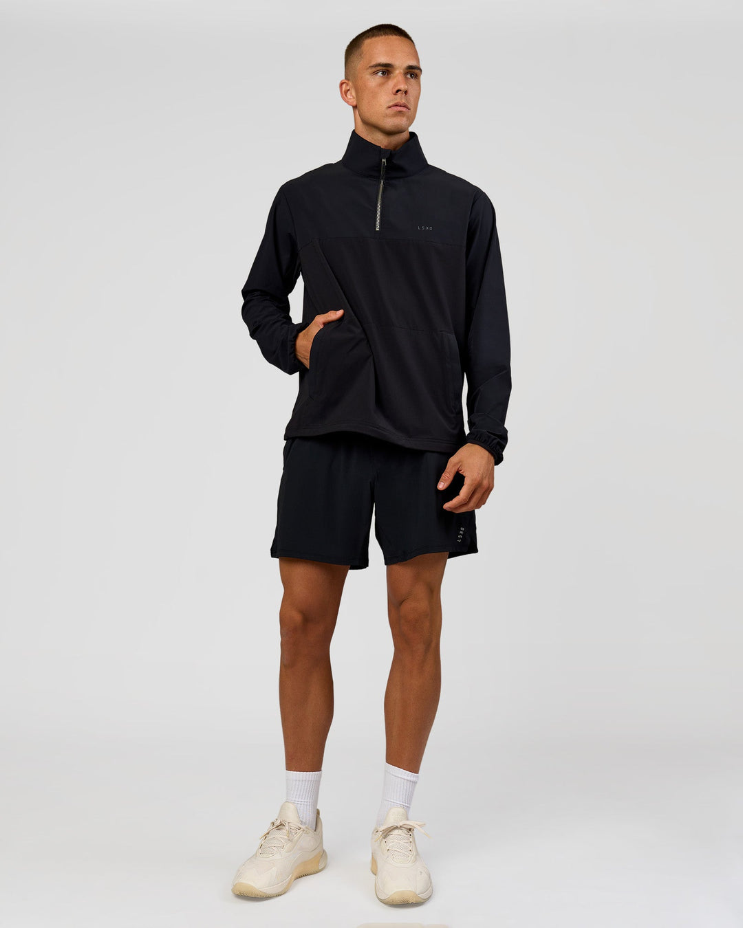 Man wearing Functional Training Jacket - Black | Model:Albert | Size:M - view 8