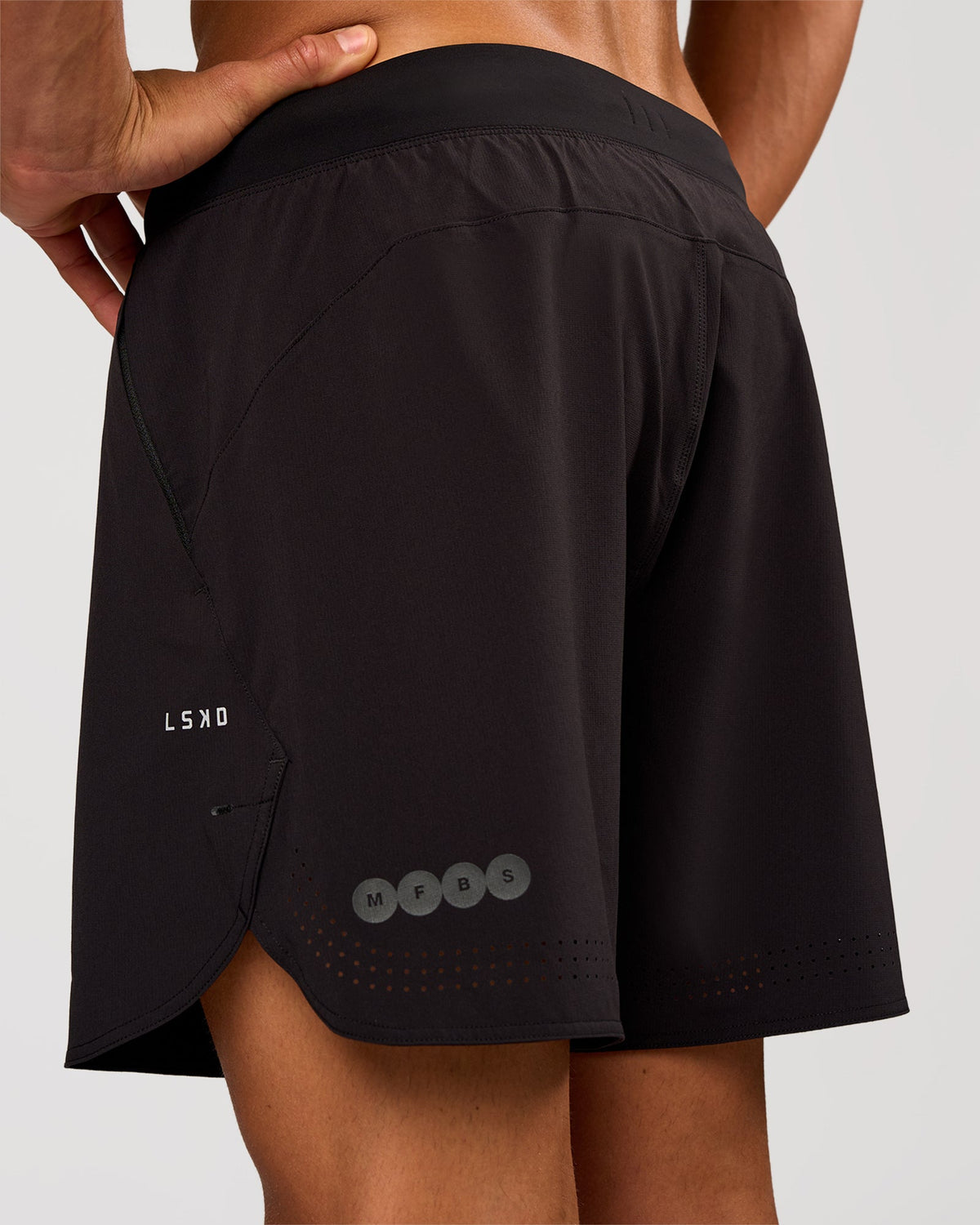Man wearing Lift 6" Short - Black-Onyx | Model:Albert | Size:M