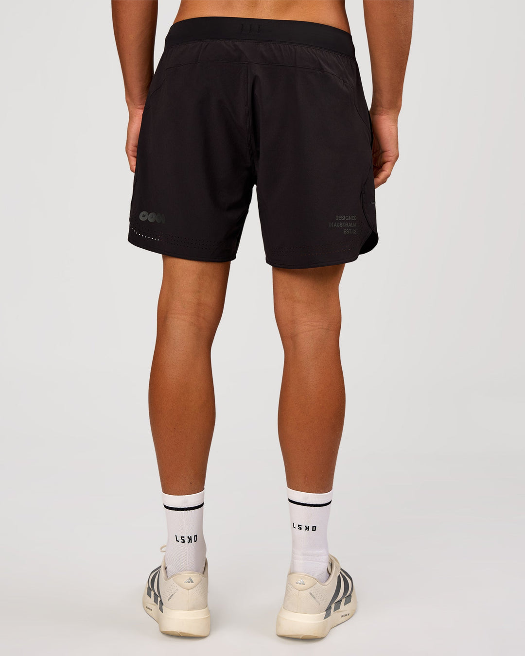 Man wearing Lift 6" Short - Black-Onyx | Model:Albert | Size:M - view 3