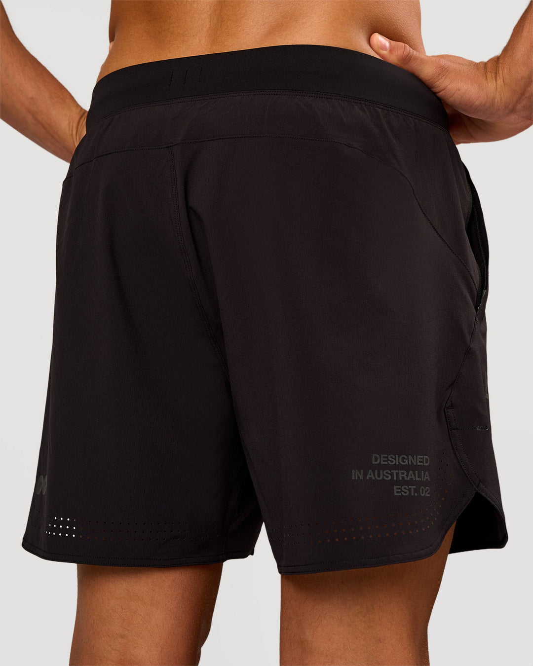 Man wearing Lift 6" Short - Black-Onyx | Model:Albert | Size:M - view 7