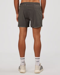 Man wearing Pace 5" Lined Running Short - Dark Storm | Model:Albert | Size:M | Thumbnail Index: 1