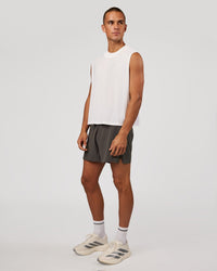 Man wearing Pace 5" Lined Running Short - Dark Storm | Model:Albert | Size:M | Thumbnail Index: 2