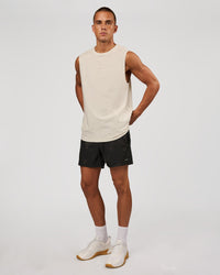 Man wearing Rep 5" Performance Short - Bitmap Blur Black | Model:Albert | Size:M | Thumbnail Index: 1