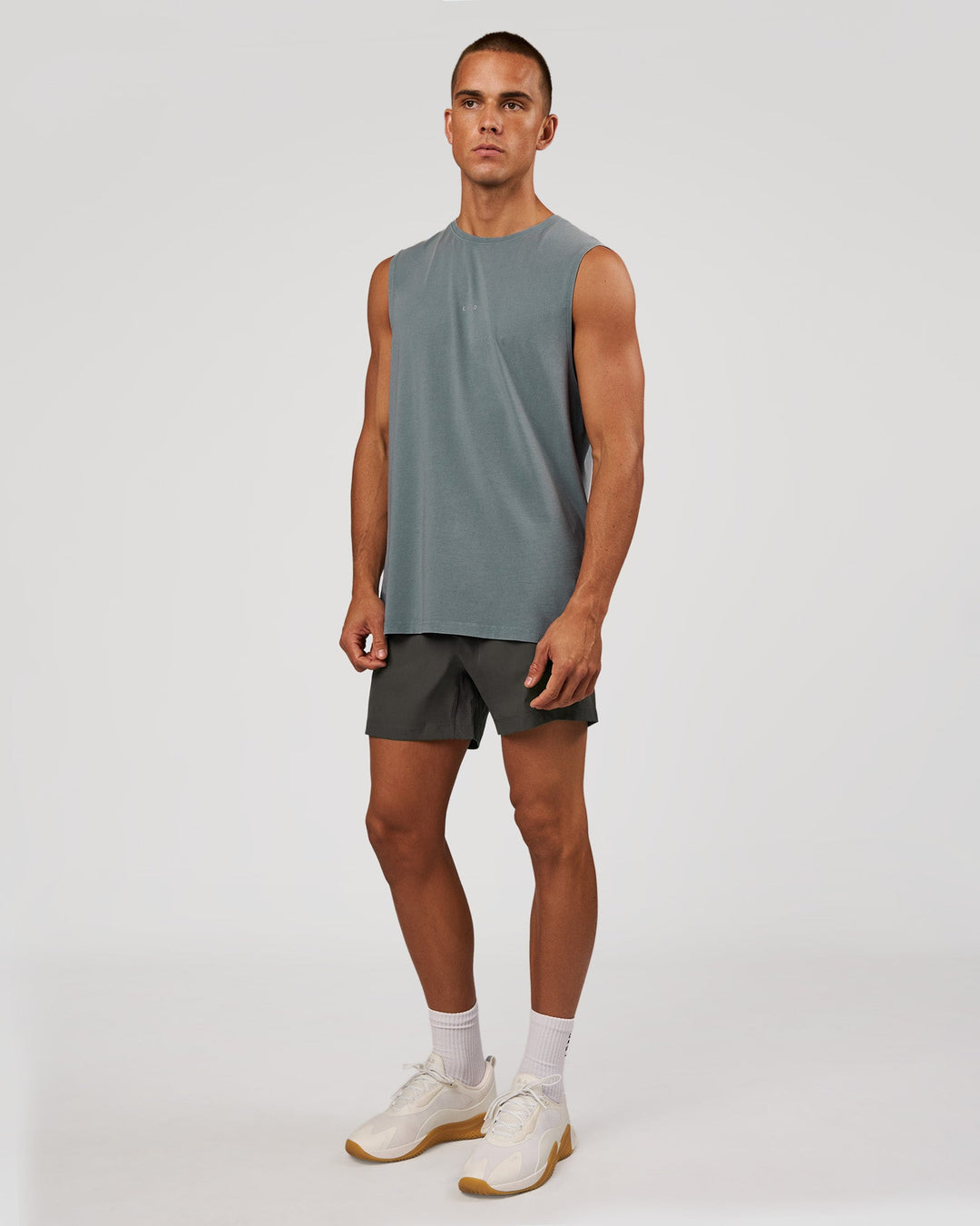 Man wearing Rep 5" Performance Short - Dark Storm | Model:Albert | Size:M - view 5