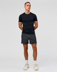 Man wearing Rep 5" Performance Short - Energy Print Black | Model:Albert | Size:M | Thumbnail Index: 4