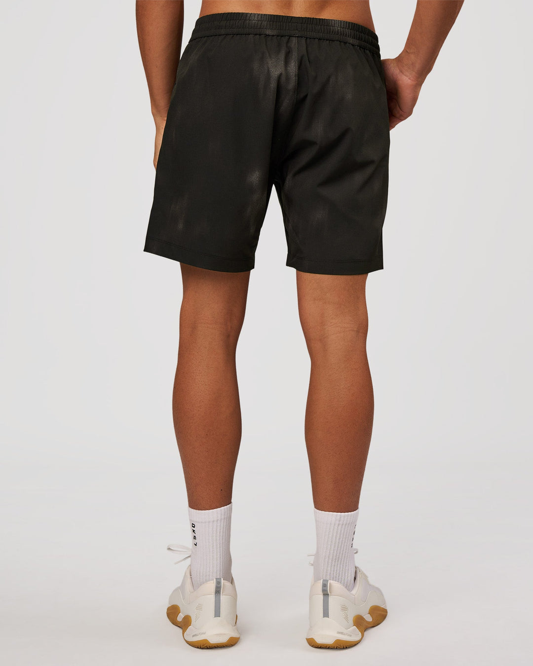 Man wearing Rep 7" Performance Short - Bitmap Blur Black | Model:Albert | Size:M - view 6