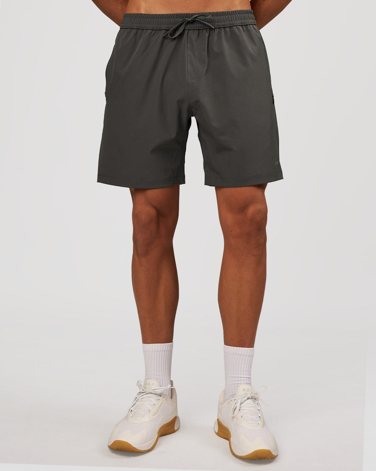 Man wearing Rep 7" Performance Short - Dark Storm | Model:Albert | Size:M