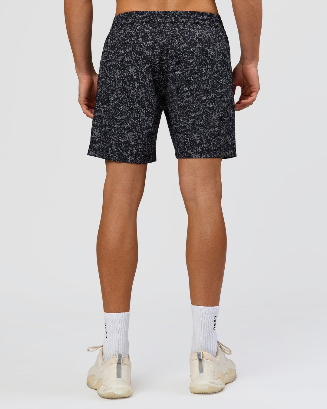 Man wearing Rep 7" Performance Short - Energy Print Black | Model:Albert | Size:M - view 2