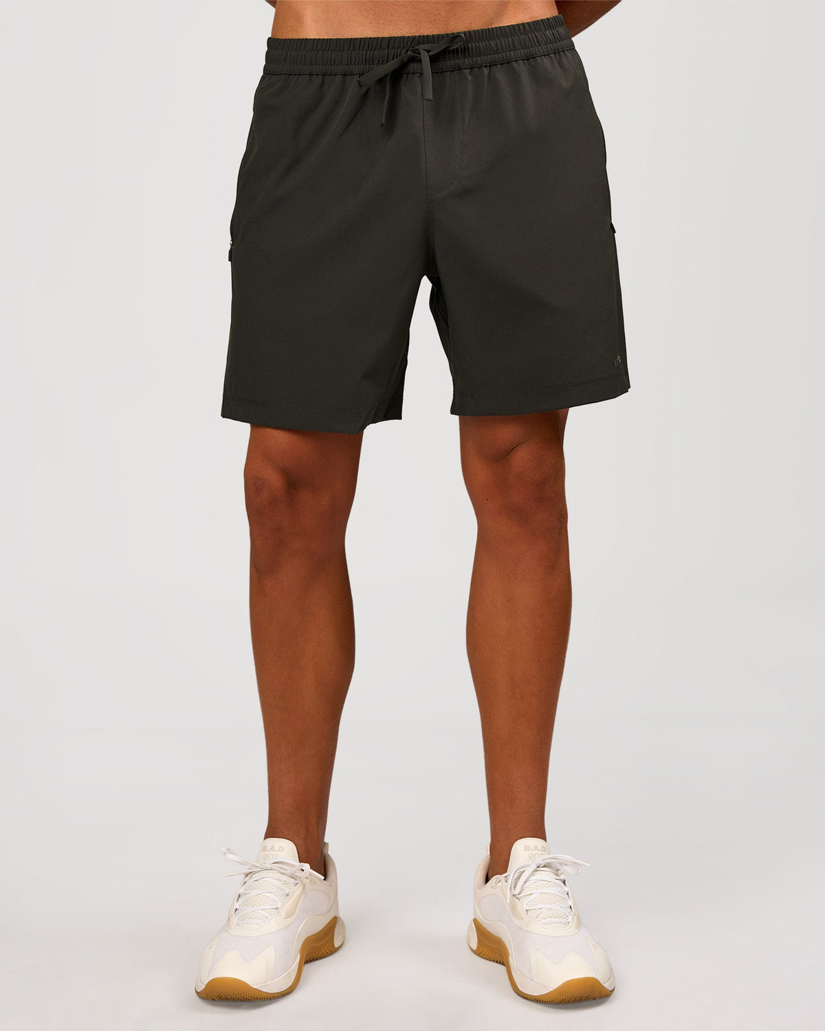 Man wearing Rep 7" Performance Short - Onyx | Model:Albert | Size:M