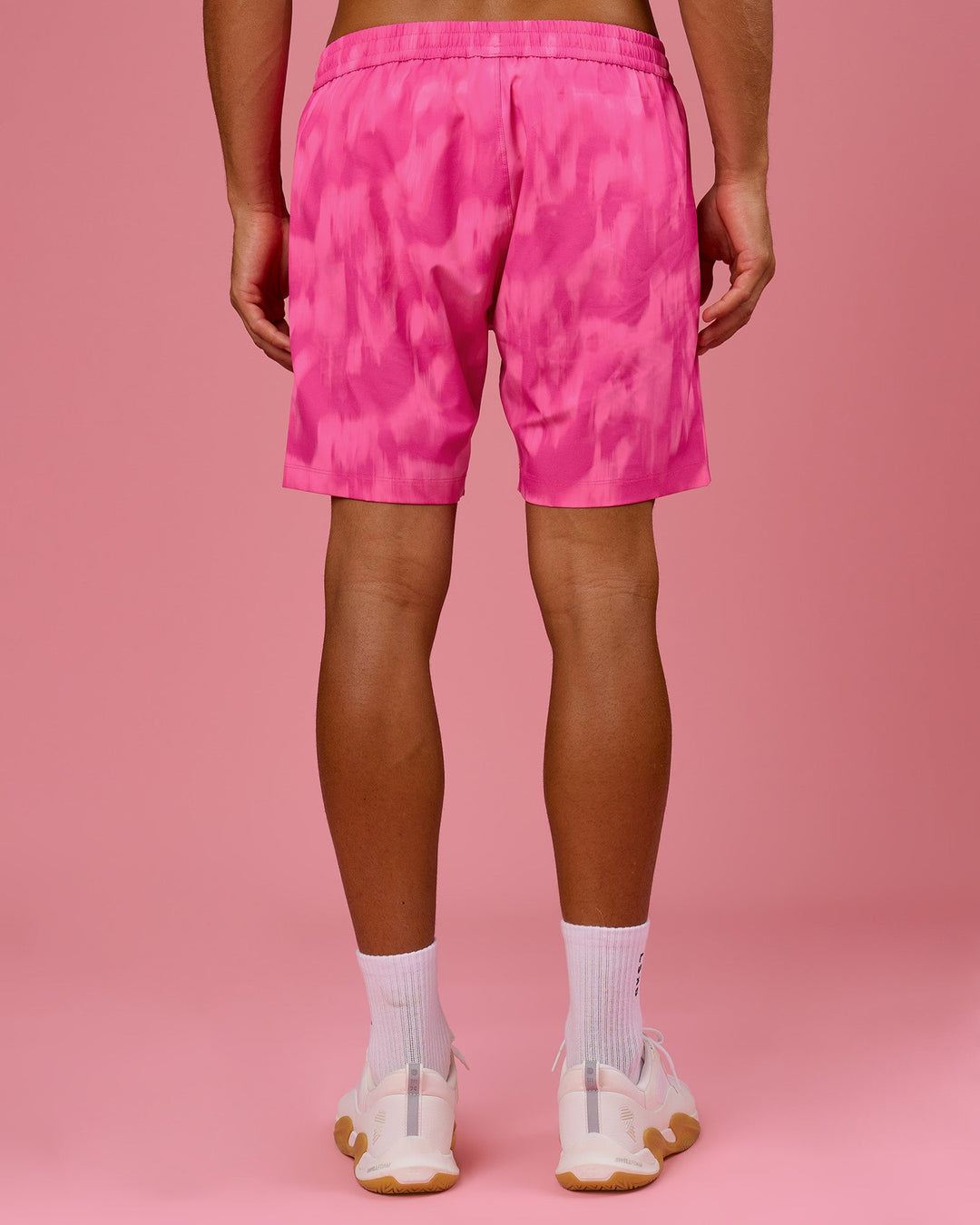 Man wearing Rep 7" Performance Short - Radiant Pink | Model:Albert | Size:M - view 4