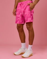 Man wearing Rep 7" Performance Short - Radiant Pink | Model:Albert | Size:M | Thumbnail Index: 4