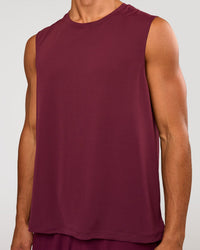 Man wearing Rep Muscle Training Tank - Cherry Lacquer | Model:Albert | Size:M | Thumbnail Index: 1