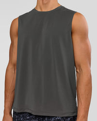 Man wearing Rep Muscle Training Tank - Dark Storm | Model:Albert | Size:M | Thumbnail Index: 3