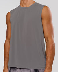 Man wearing Rep Muscle Training Tank - Storm Front | Model:Albert | Size:M | Thumbnail Index: 3