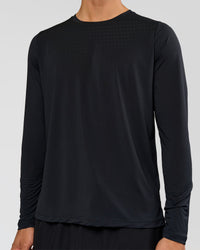 Man wearing Rep Training Long Sleeve  - Black | Model:Albert | Size:M