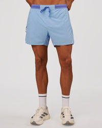 Man wearing UltraAir 5" Lined Performance Short - Bluebell | Model:Albert | Size:M | Thumbnail Index: 1