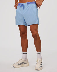 Man wearing UltraAir 5" Lined Performance Short - Bluebell | Model:Albert | Size:M | Thumbnail Index: 2