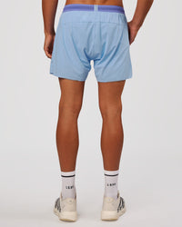 Man wearing UltraAir 5" Lined Performance Short - Bluebell | Model:Albert | Size:M | Thumbnail Index: 6