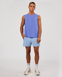 Man wearing UltraAir 5" Lined Performance Short - Bluebell | Model:Albert | Size:M | Thumbnail Index: 9