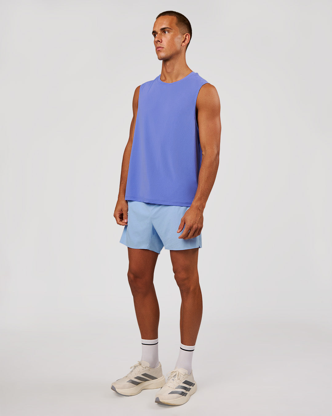 Man wearing UltraAir 5" Lined Performance Short - Bluebell | Model:Albert | Size:M - view 11