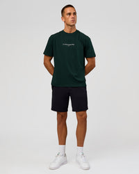 Man wearing VS6 1% Better FLXCotton Oversize Tee - Midnight Green | Model:Albert | Size:M | Thumbnail Index: 9