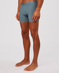Man wearing Zero 5.5" Boxer Brief 2pk - Blue Mirage | Model:Albert | Size:M | Thumbnail Index: 2