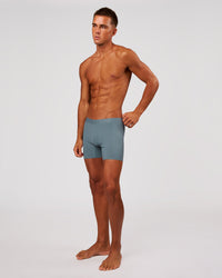 Man wearing Zero 5.5" Boxer Brief 2pk - Blue Mirage | Model:Albert | Size:M | Thumbnail Index: 5