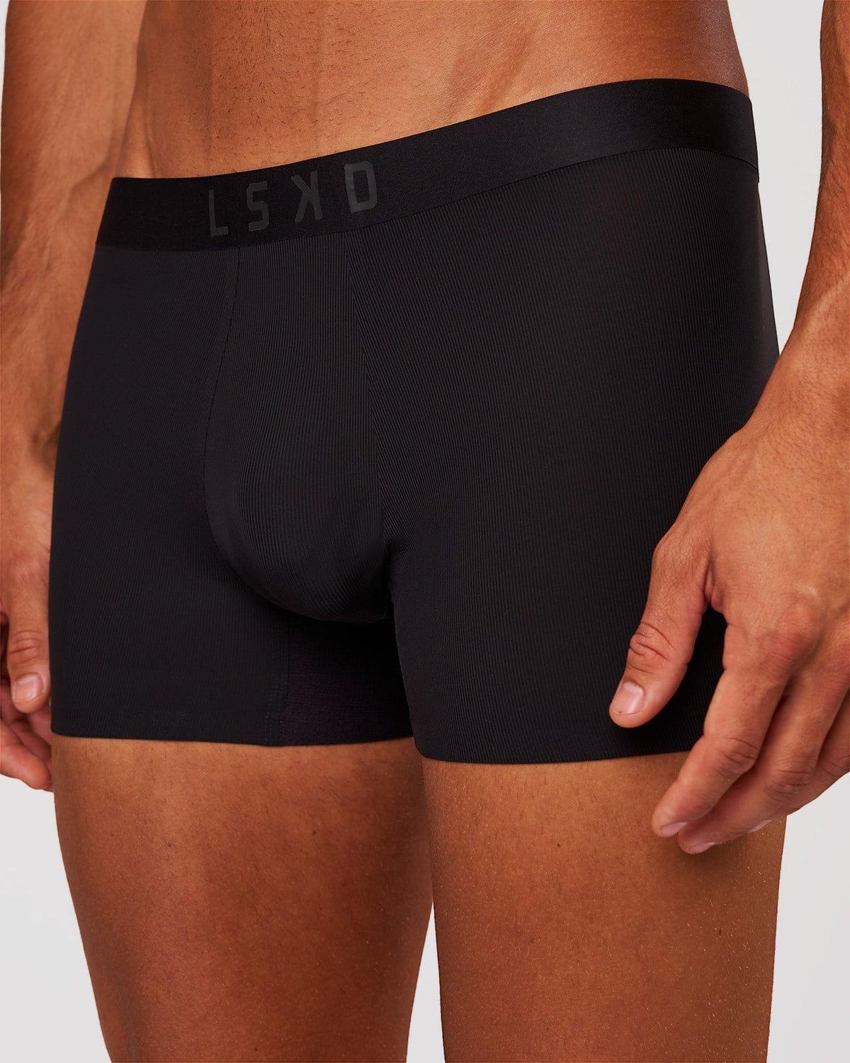 Man wearing Zero Boxer Brief 2pk - Black | Model:Albert | Size:M - view 1