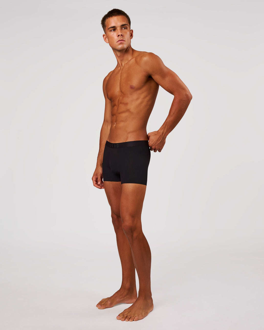 Man wearing Zero Boxer Brief 2pk - Black | Model:Albert | Size:M - view 5