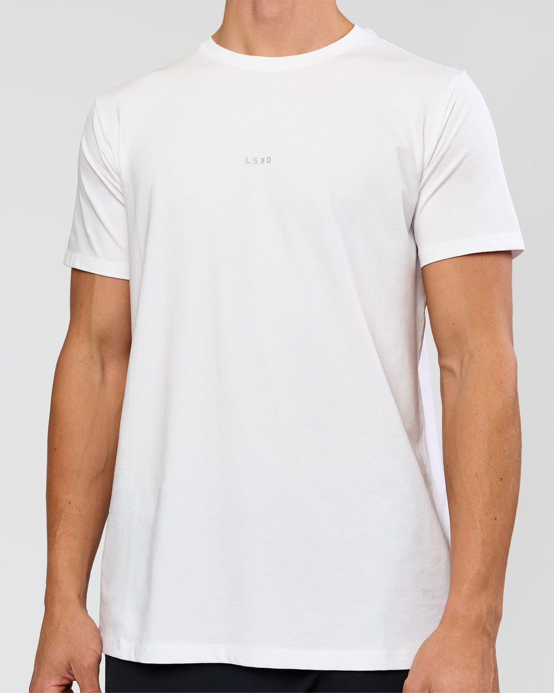 Man wearing Base FLXCotton Tee - White | Model:Base | Size:M - view 5