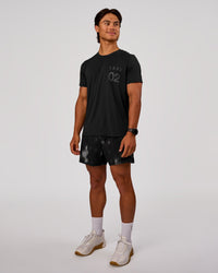 Man wearing Game Plan Rep Training Tee - Black-Onyx | Model:George | Size:M | Thumbnail Index: 1
