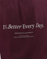 Man wearing VS26 1% Better FLXCotton Oversize Tee - Cherry Lacquer-Off White | Model:George | Size:M | Thumbnail Index: 7
