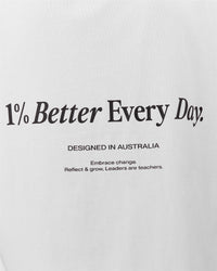 Man wearing VS26 1% Better FLXCotton Oversize Tee - White-Black | Model:George | Size:M | Thumbnail Index: 4