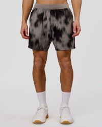 Man wearing Functional Training 7" Short - Bitmap Blur Storm Front | Model:Leandro | Size:M | Thumbnail Index: 12