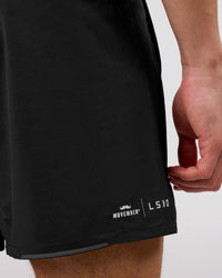 Man wearing Movember x LSKD Pace 5" Lined Running Short - Black | Model:Leandro | Size:M | Thumbnail Index: 14