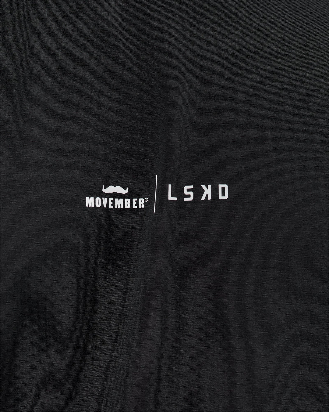 Man wearing Movember x LSKD Rep Muscle Training Tank - Black | Model:Leandro | Size:M - view 7