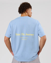 Man wearing VS26 Journey FLXCotton Oversize Tee - Open Air-Lemon | Model:Leandro | Size:M | Thumbnail Index: 1