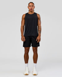 Man wearing Rep Training Tank - Black | Model:Malebo | Size:M | Thumbnail Index: 4