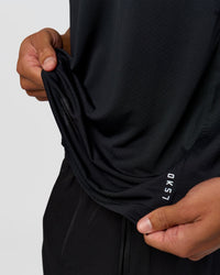 Man wearing Rep Training Tank - Black | Model:Malebo | Size:M | Thumbnail Index: 3