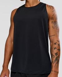 Man wearing Rep Training Tank - Black | Model:Malebo | Size:M | Thumbnail Index: 1