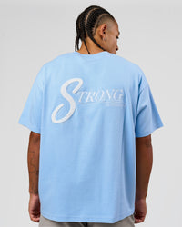 Man wearing Strong is Beautiful Heavyweight Oversized Tee - Open Air | Model:Malebo | Size:M | Thumbnail Index: 2